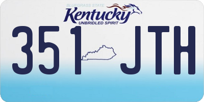 KY license plate 351JTH