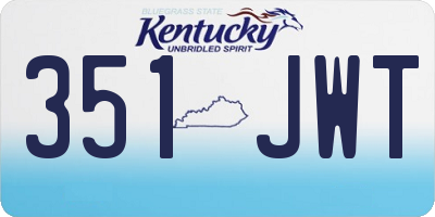 KY license plate 351JWT