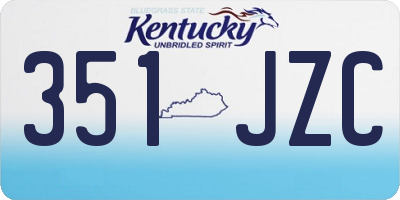 KY license plate 351JZC