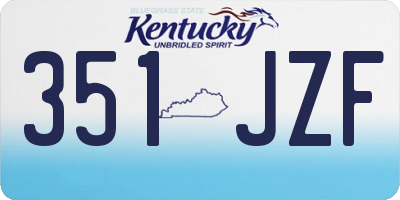 KY license plate 351JZF