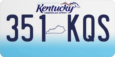 KY license plate 351KQS