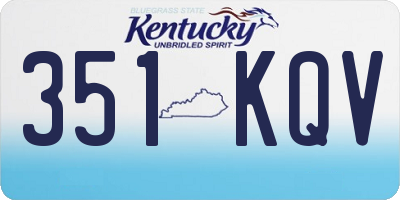 KY license plate 351KQV