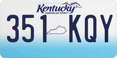 KY license plate 351KQY