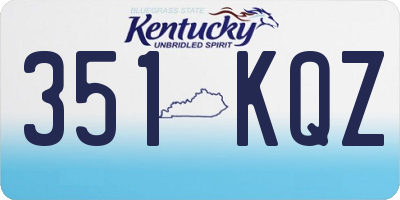 KY license plate 351KQZ