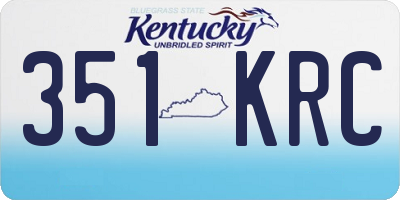 KY license plate 351KRC