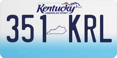 KY license plate 351KRL