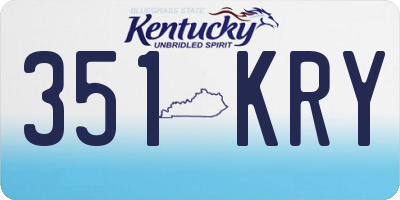 KY license plate 351KRY