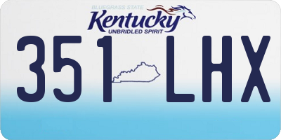 KY license plate 351LHX