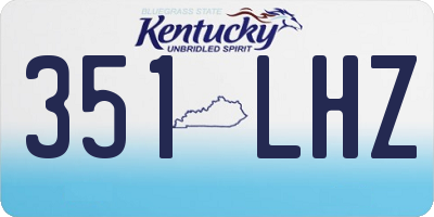 KY license plate 351LHZ