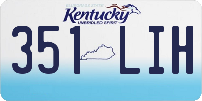KY license plate 351LIH