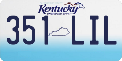KY license plate 351LIL