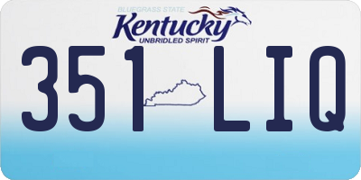 KY license plate 351LIQ