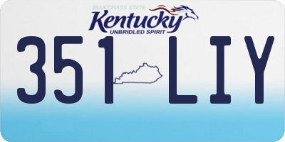 KY license plate 351LIY