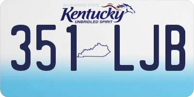 KY license plate 351LJB