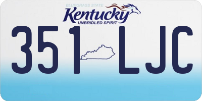 KY license plate 351LJC