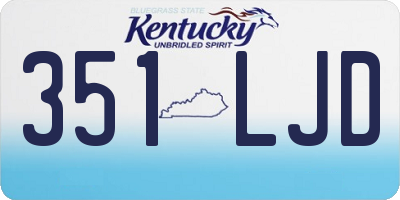 KY license plate 351LJD