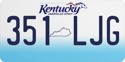 KY license plate 351LJG