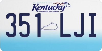 KY license plate 351LJI