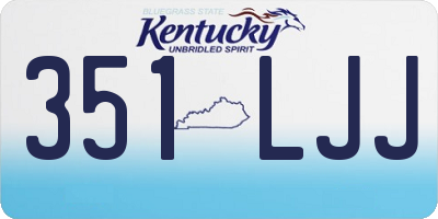 KY license plate 351LJJ