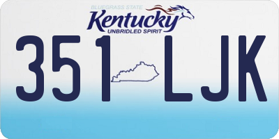 KY license plate 351LJK