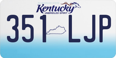 KY license plate 351LJP