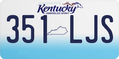 KY license plate 351LJS