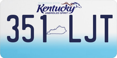 KY license plate 351LJT