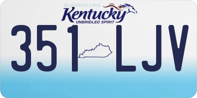 KY license plate 351LJV