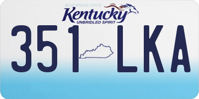 KY license plate 351LKA