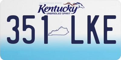 KY license plate 351LKE