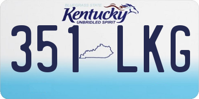 KY license plate 351LKG