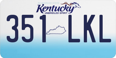 KY license plate 351LKL