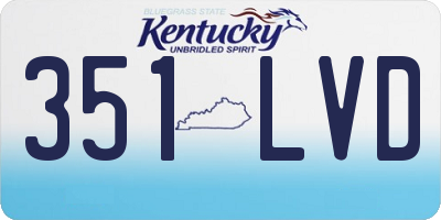 KY license plate 351LVD