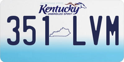 KY license plate 351LVM