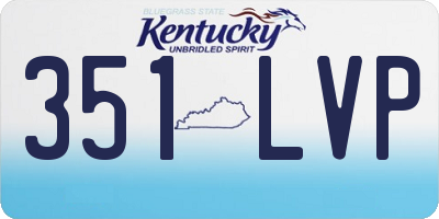 KY license plate 351LVP