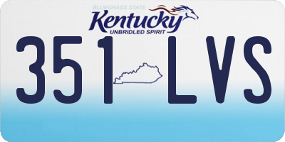 KY license plate 351LVS