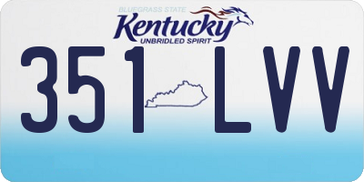 KY license plate 351LVV