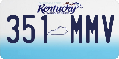 KY license plate 351MMV