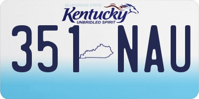 KY license plate 351NAU