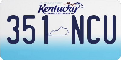 KY license plate 351NCU