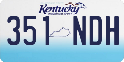 KY license plate 351NDH