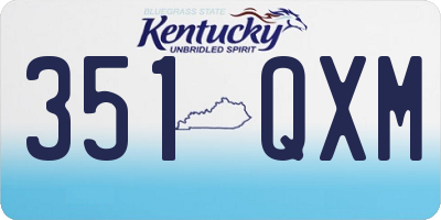 KY license plate 351QXM