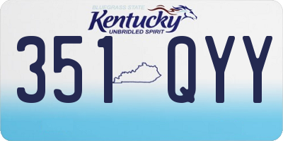 KY license plate 351QYY