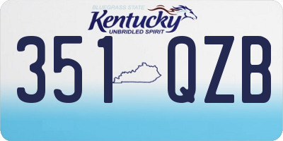 KY license plate 351QZB