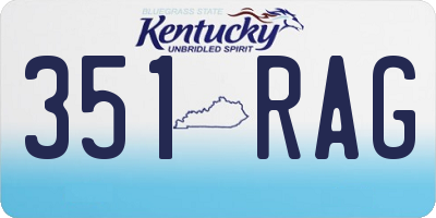 KY license plate 351RAG
