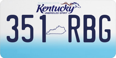 KY license plate 351RBG