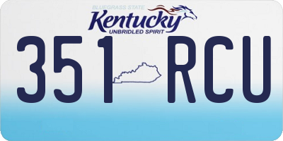 KY license plate 351RCU