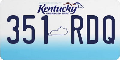 KY license plate 351RDQ