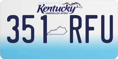 KY license plate 351RFU