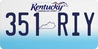 KY license plate 351RIY